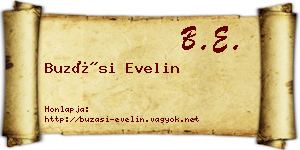 Buzási Evelin névjegykártya